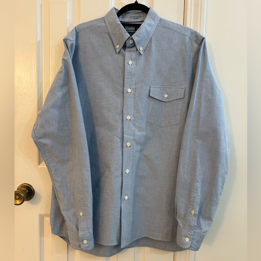 Polo Ralph Lauren Custom Fit Button Down XL Blue